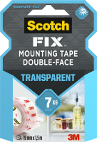 Dwustronna taśma montażowa przezroczysta Scotch-Fix™ 19 mm x 1,5 m